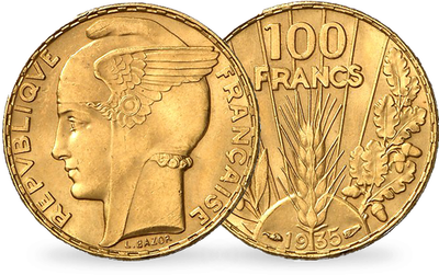 Monnaie 100 Francs «Bazor» en or massif